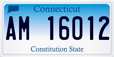 CT license plate AM16012
