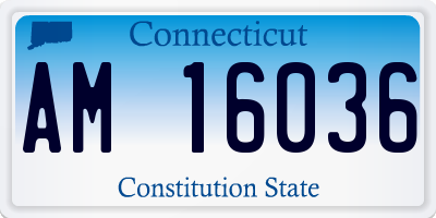 CT license plate AM16036