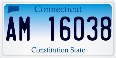 CT license plate AM16038