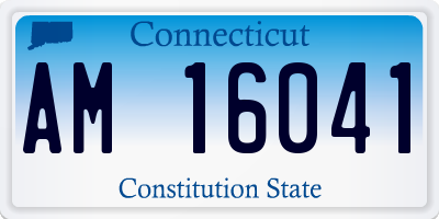 CT license plate AM16041