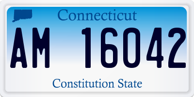 CT license plate AM16042