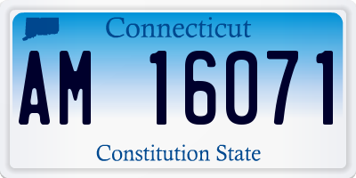 CT license plate AM16071