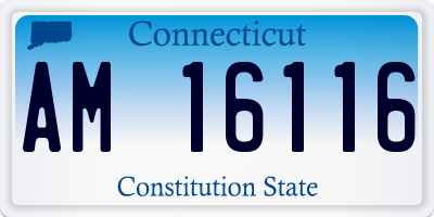 CT license plate AM16116