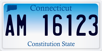 CT license plate AM16123