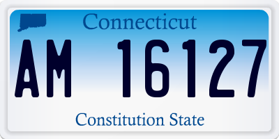 CT license plate AM16127