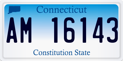 CT license plate AM16143