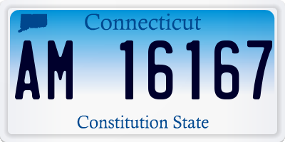 CT license plate AM16167
