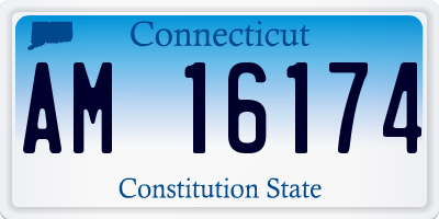 CT license plate AM16174