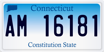 CT license plate AM16181