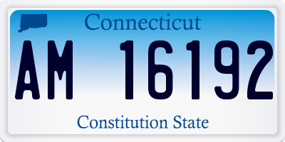 CT license plate AM16192