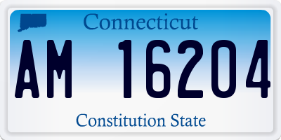 CT license plate AM16204