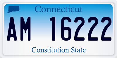 CT license plate AM16222