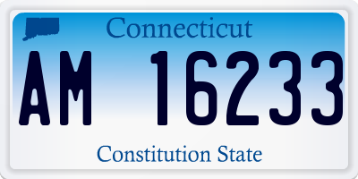 CT license plate AM16233