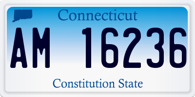 CT license plate AM16236