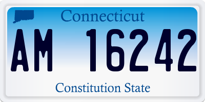 CT license plate AM16242