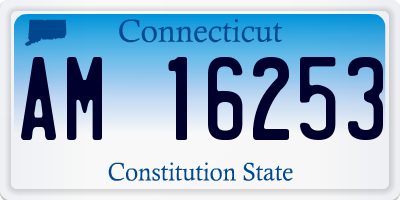 CT license plate AM16253
