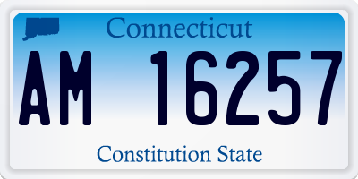 CT license plate AM16257