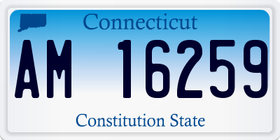 CT license plate AM16259