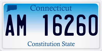 CT license plate AM16260