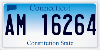 CT license plate AM16264