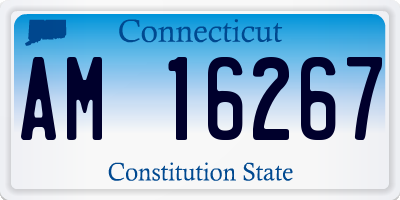CT license plate AM16267