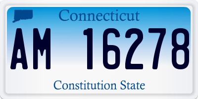 CT license plate AM16278