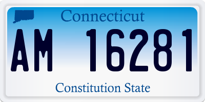CT license plate AM16281