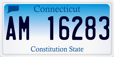CT license plate AM16283