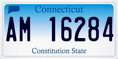 CT license plate AM16284