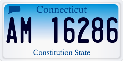 CT license plate AM16286