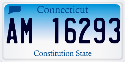 CT license plate AM16293