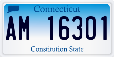 CT license plate AM16301