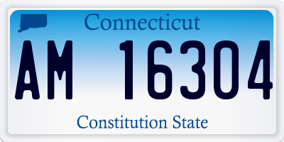 CT license plate AM16304