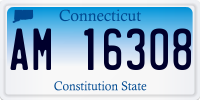 CT license plate AM16308