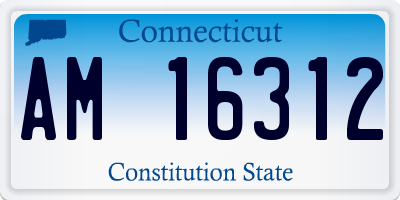 CT license plate AM16312