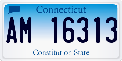 CT license plate AM16313
