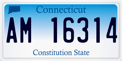 CT license plate AM16314