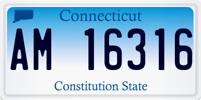 CT license plate AM16316