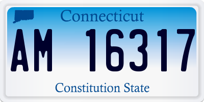 CT license plate AM16317