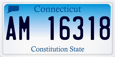 CT license plate AM16318