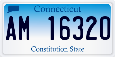 CT license plate AM16320