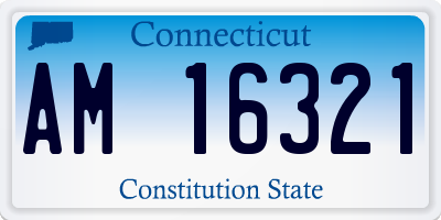 CT license plate AM16321