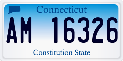 CT license plate AM16326