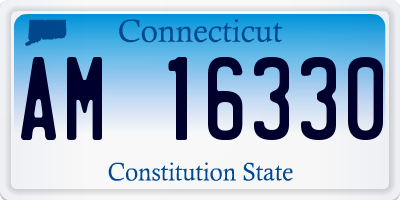 CT license plate AM16330
