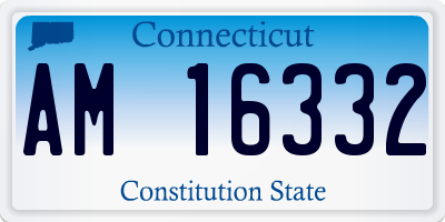 CT license plate AM16332