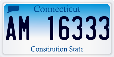 CT license plate AM16333