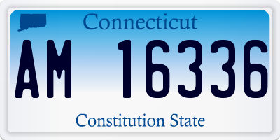 CT license plate AM16336