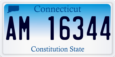 CT license plate AM16344