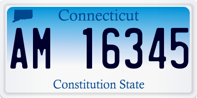 CT license plate AM16345