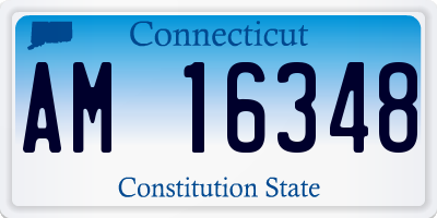 CT license plate AM16348